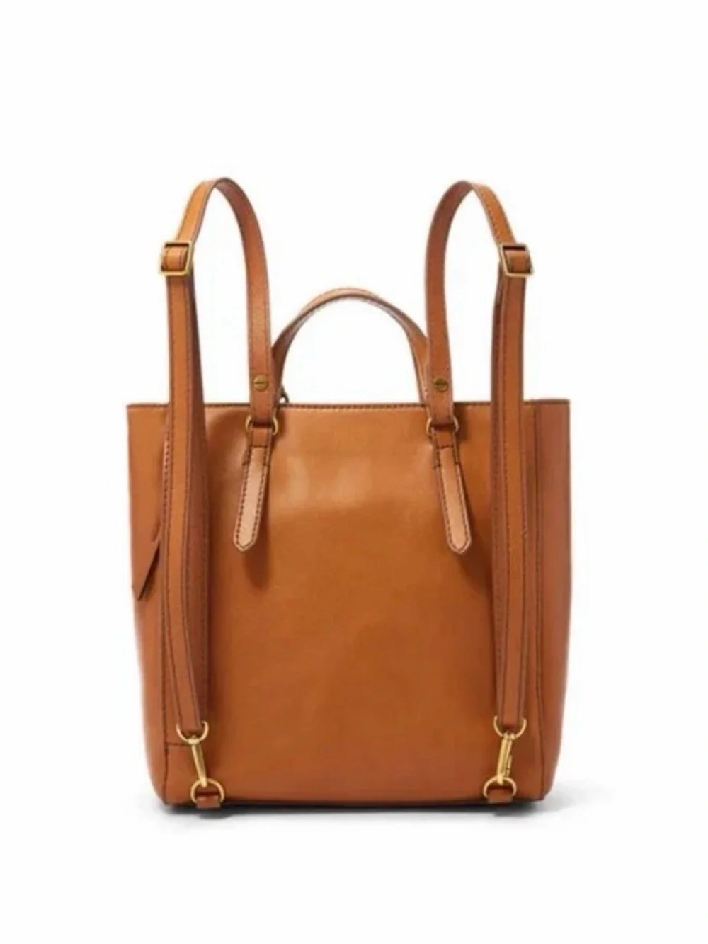 Fossil Camilla Convertible Backpack in Cognac Leather - Picture 3 of 9